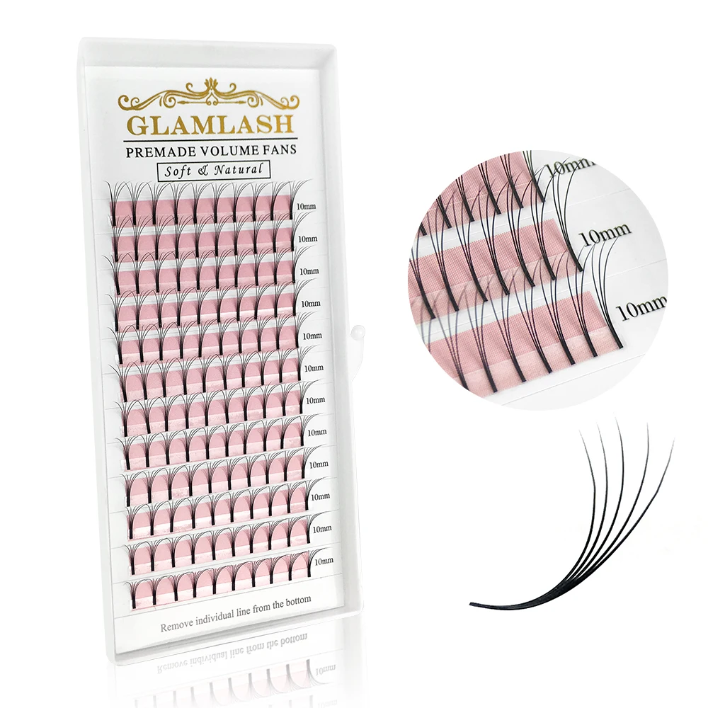 Eyelash Extension Korea Natural - GLAMLASH 2D-6D Premade Tập Người Hâm