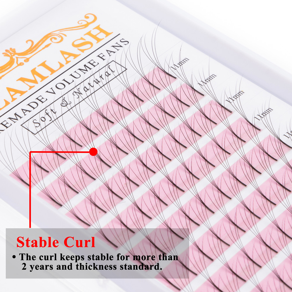 GLAMLASH 2D-6D premade volume  - đánh giá và giá Eyelash Extension Korea Natural