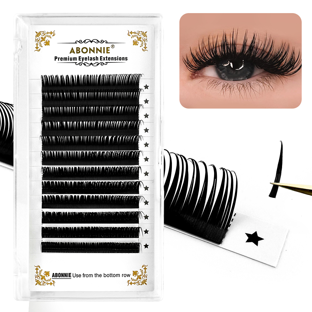 Abonnie Wet Spikes Lashes Exte - đánh giá và giá Eyelash Extensions Classic
