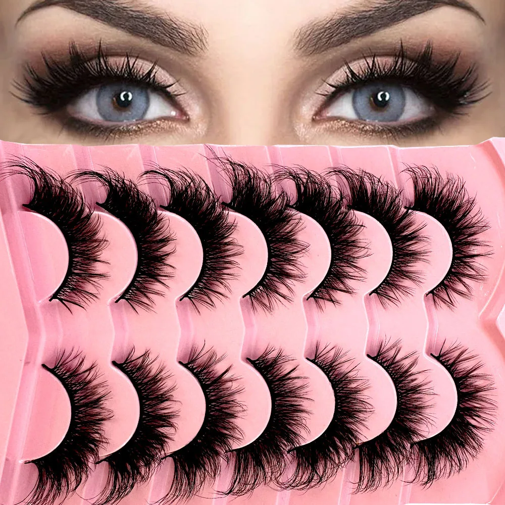 7pairs Thick Cat Eye Lashes Fl - đánh giá và giá Eyelash Extension Volume Cat Eye
