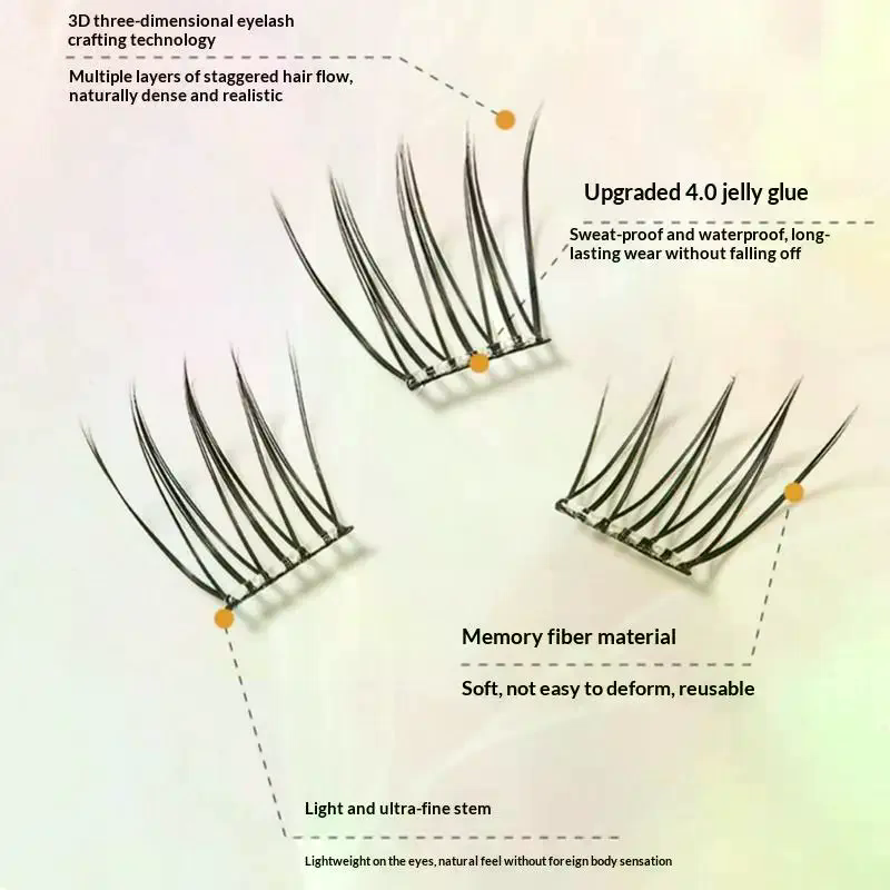7 Rows Self-Adhesive Eyelashes - đánh giá và giá Eyelash Extension Glue